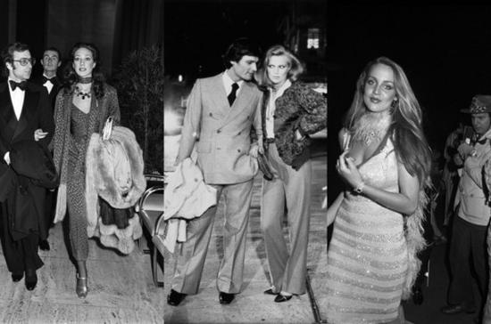 图中从左至右:Marisa Berenson、Patti Hansen和Jerry Hall