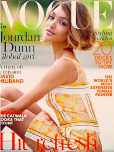 Jourdan Dunn成为12年后首位登上《VOGUE》英国版封面的黑人超模