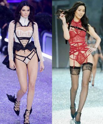 伊莲娜金小妹维密秀内衣 斗艳中国超模刘雯